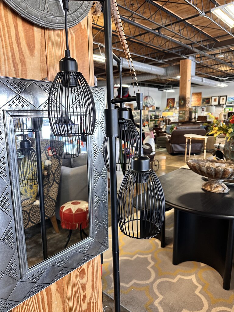 Three Wire Globe Metal Floor Lamp