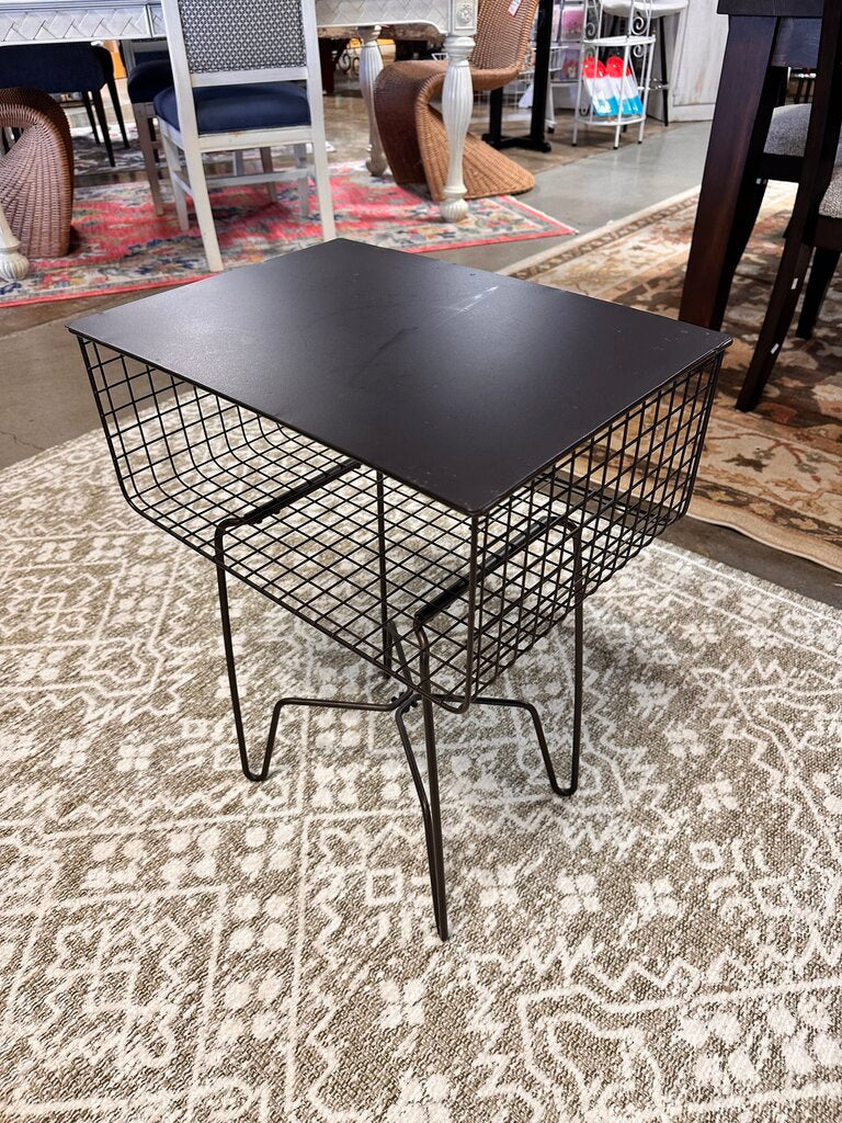 Metal Side Table 17.5 X 13.75 X 23
