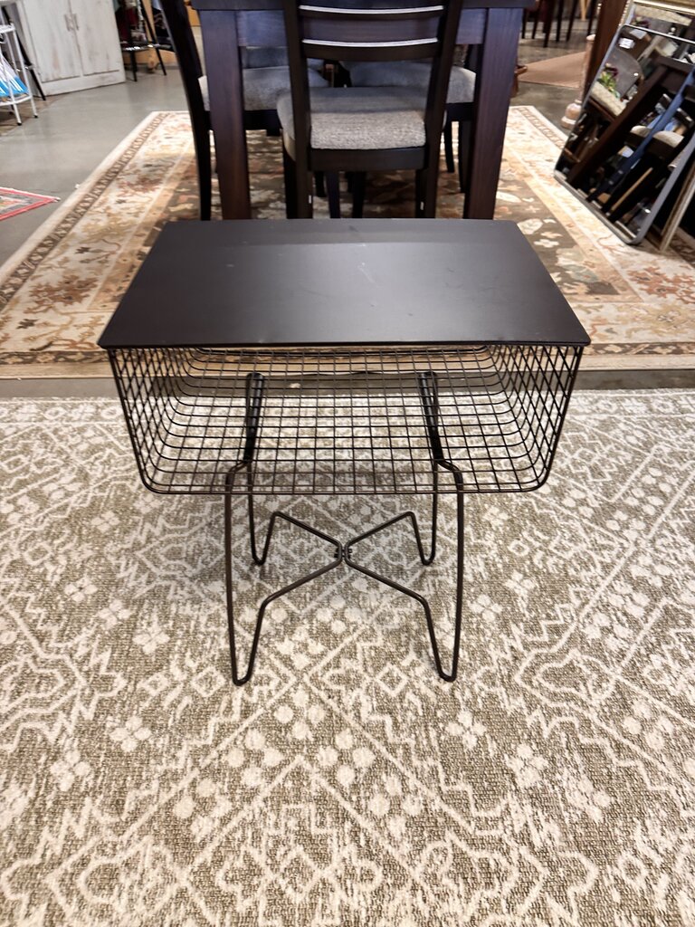 Metal Side Table 17.5 X 13.75 X 23