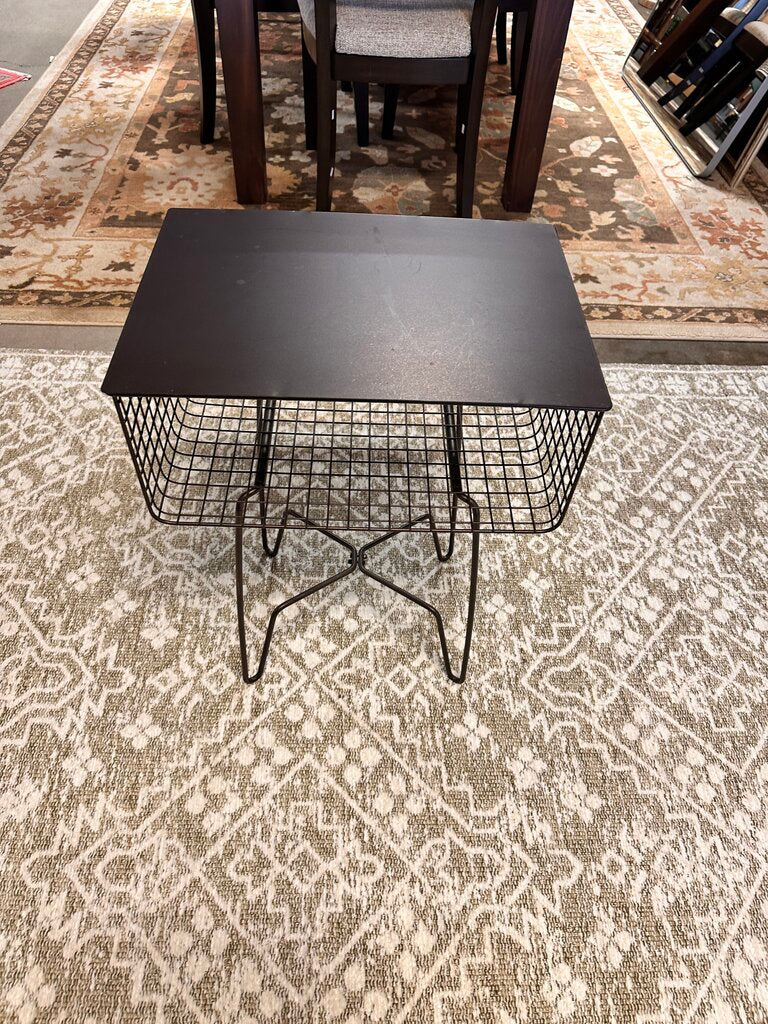 Metal Side Table 17.5 X 13.75 X 23