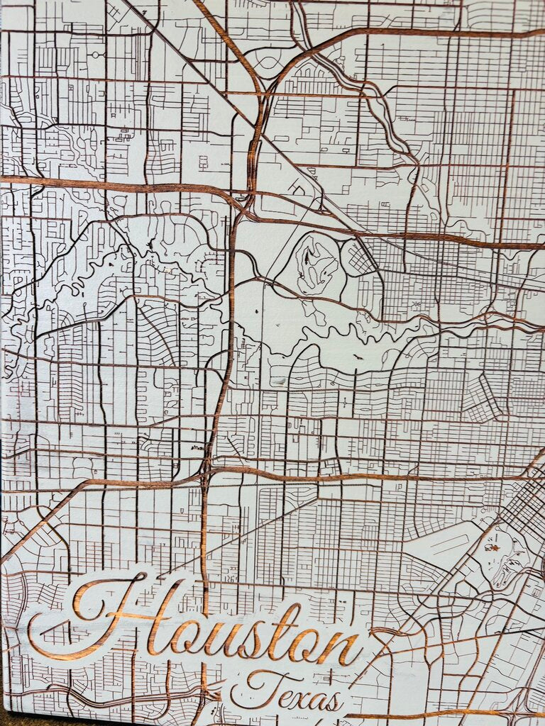 Houston, Texas Street Map 24 X 14.75 X 2
