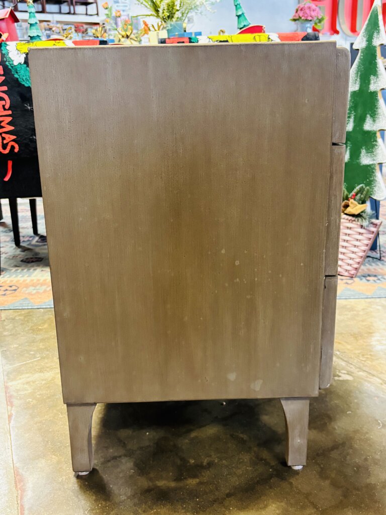 Noir Ribbed 3 Drawer Dresser 38 X 21 X 32.5