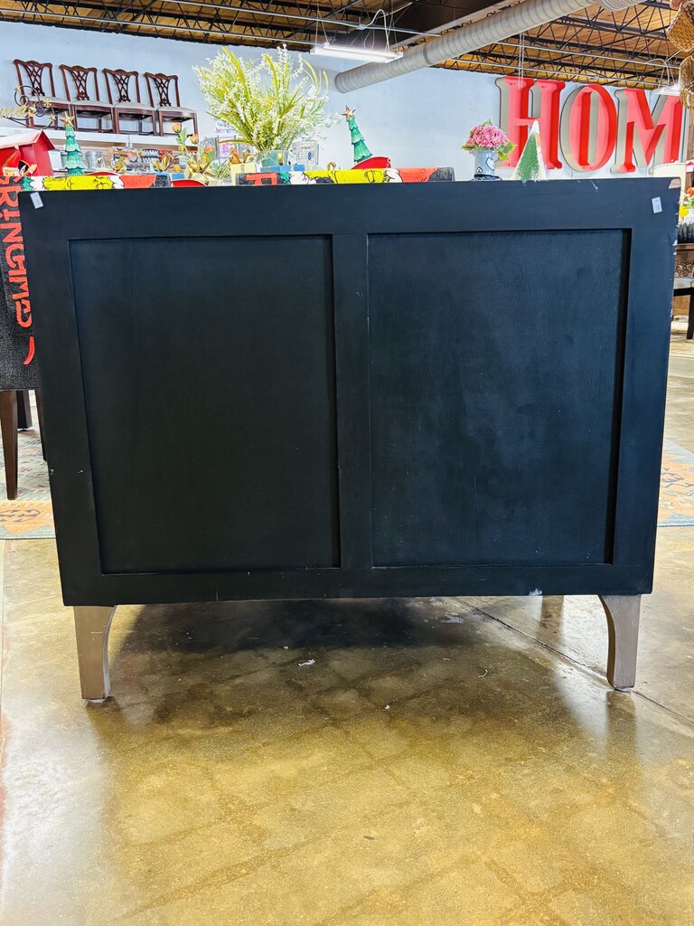 Noir Ribbed 3 Drawer Dresser 38 X 21 X 32.5