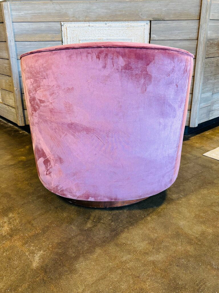 Swivel Barrel Velvet Chair
