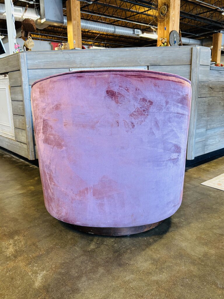 Swivel Barrel Velvet Chair