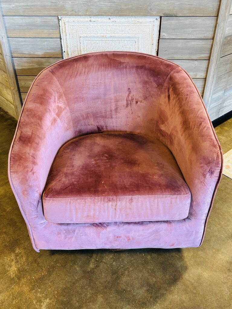 Swivel Barrel Velvet Chair