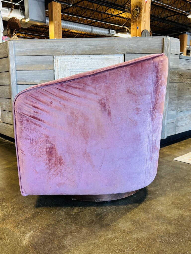 Swivel Barrel Velvet Chair