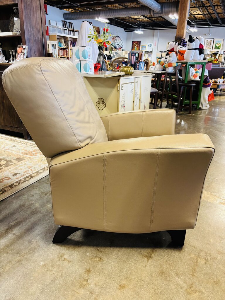 Leather Reclining/Rocker Chair with Ottoman
