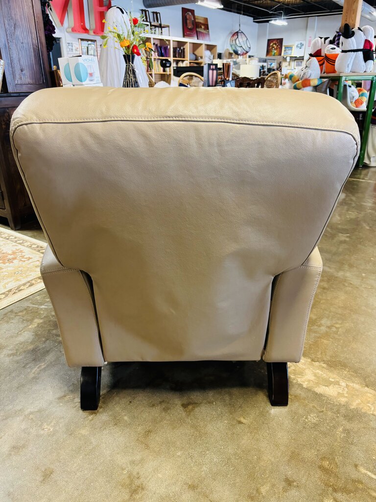 Leather Reclining/Rocker Chair with Ottoman