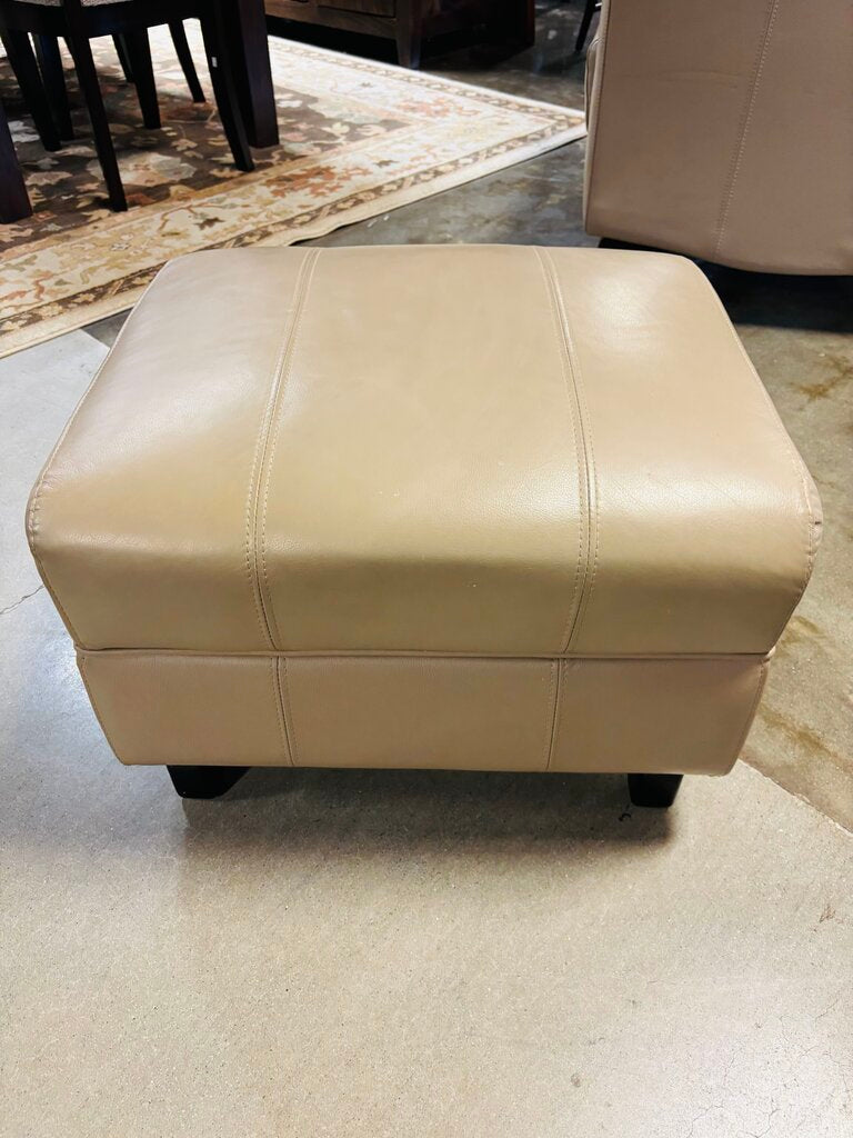 Leather Reclining/Rocker Chair with Ottoman