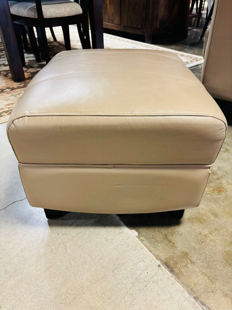 Leather Reclining/Rocker Chair with Ottoman