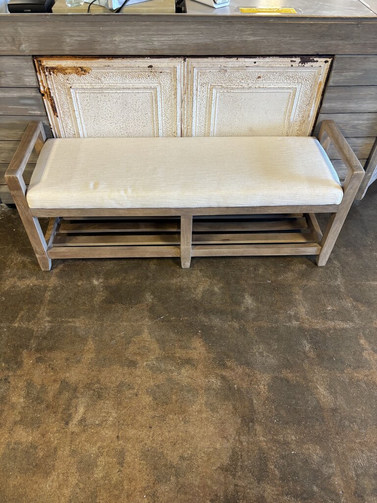 Slat Bottom Cushion Bench 54 X 16 X 22