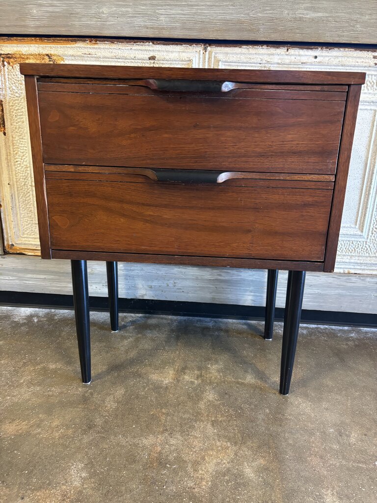 MCM 2 Drawer Side Table 28 X 15 X24