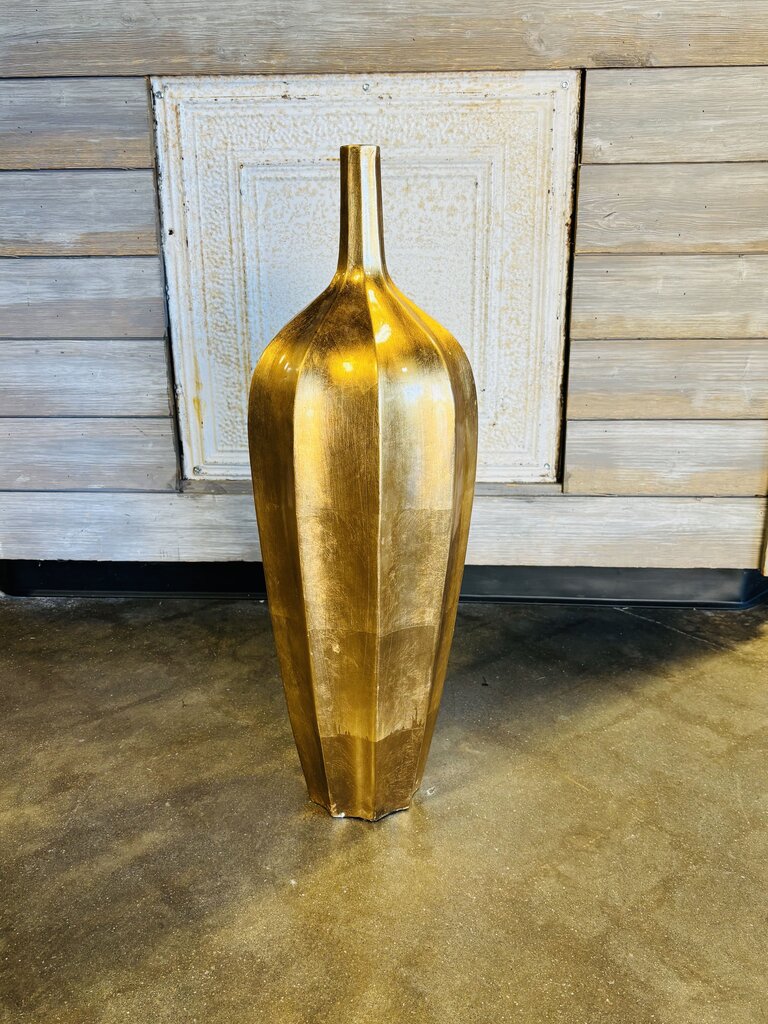 Tall Gold Foil Vase