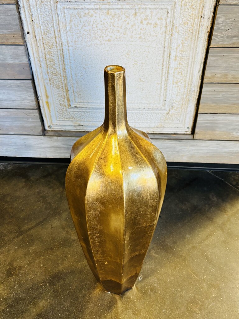 Tall Gold Foil Vase