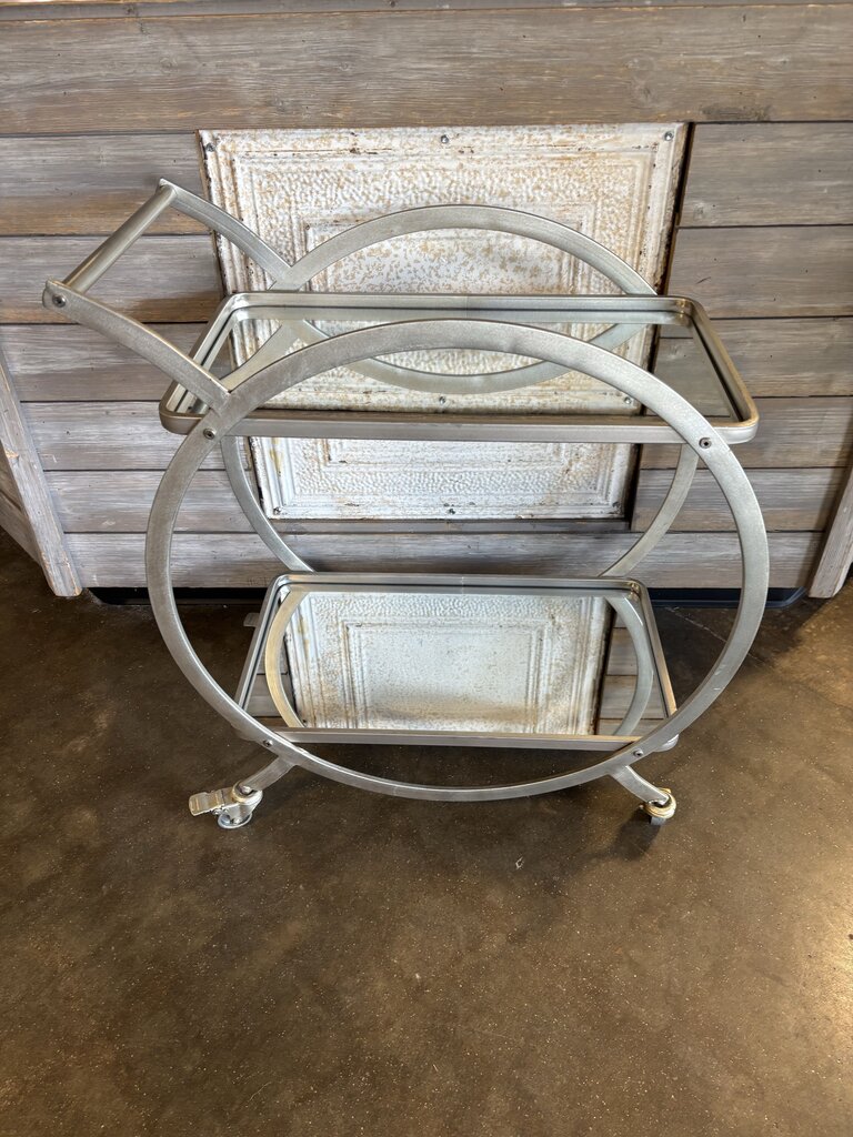 Art Deco Mirror Bar Cart