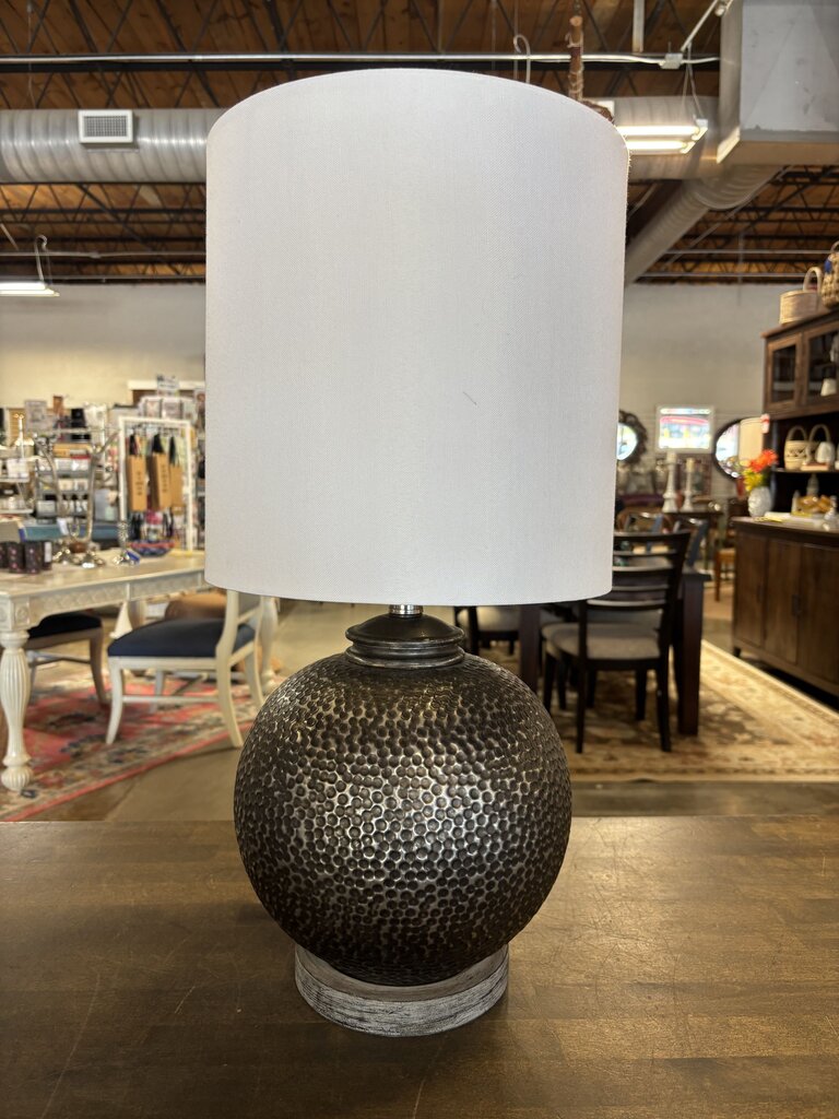 Galvanized Metal Sphere Lamp