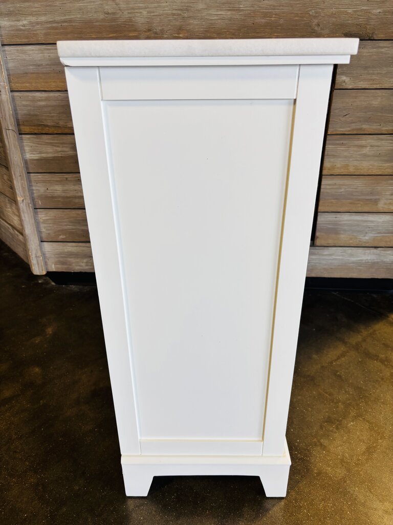 Marble Top One Drawer Cabinet 15.25 X 13.25 X 32.25