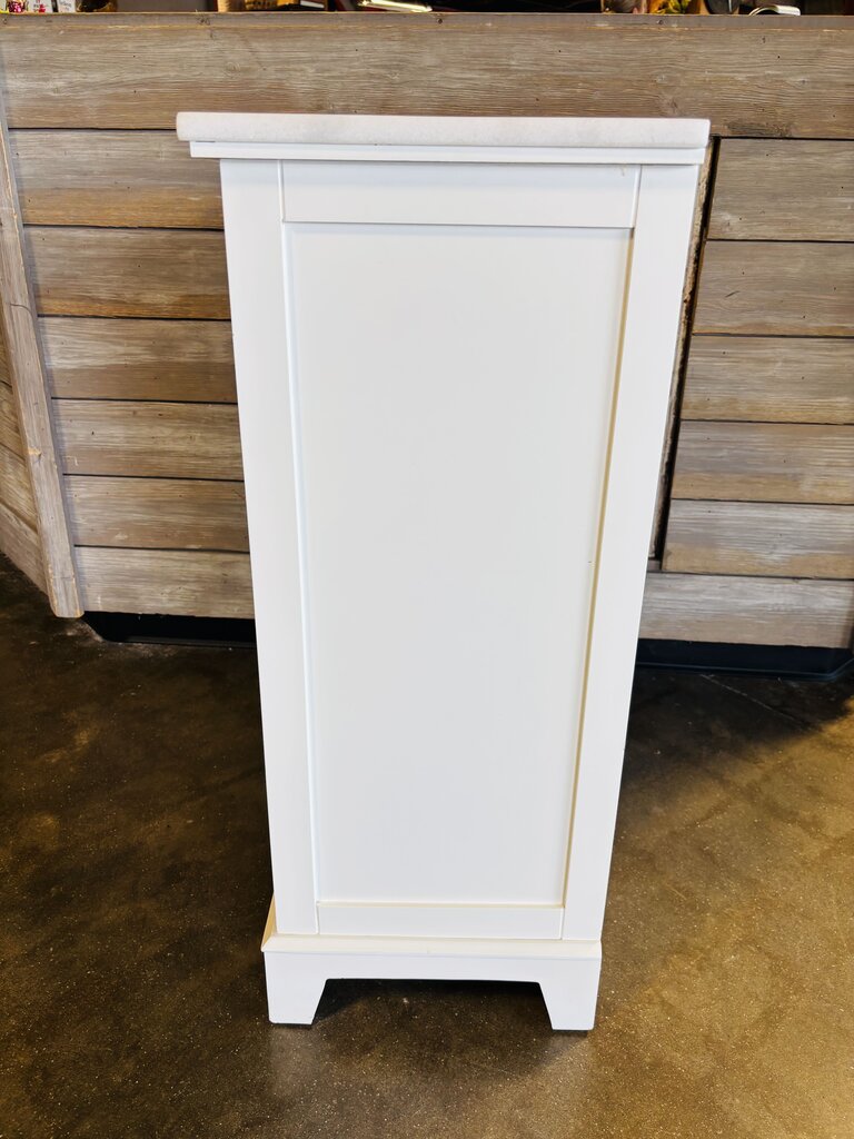 Marble Top One Drawer Cabinet 15.25 X 13.25 X 32.25