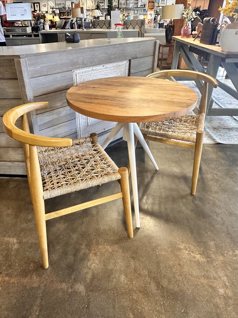 Set 3 Mango Wood Bistro Set