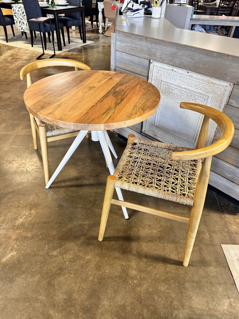 Set 3 Mango Wood Bistro Set