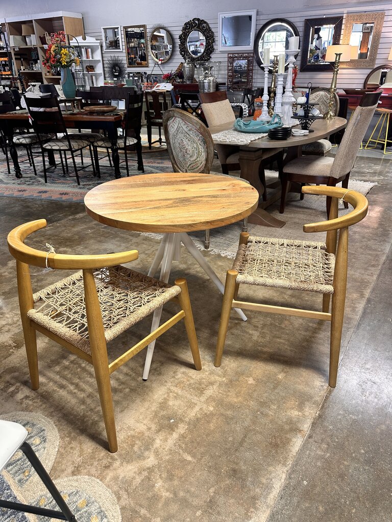 Set 3 Mango Wood Bistro Set