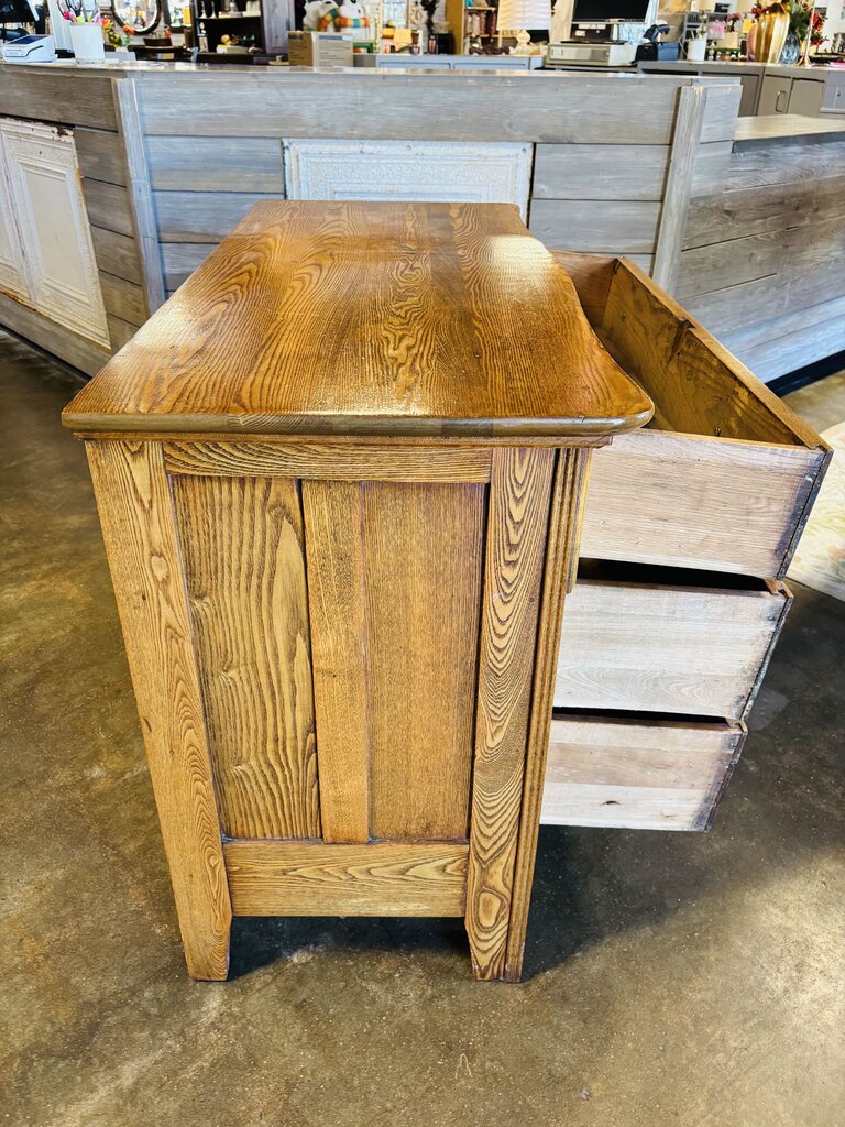 Vintage Wood Dresser 3 Drawers