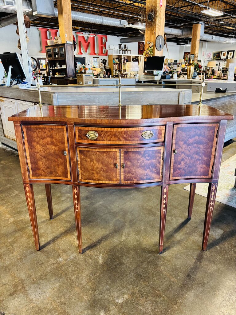 Serpentine Sideboard & Brass Shelving