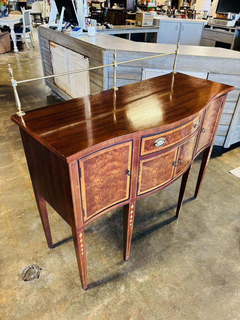 Serpentine Sideboard & Brass Shelving