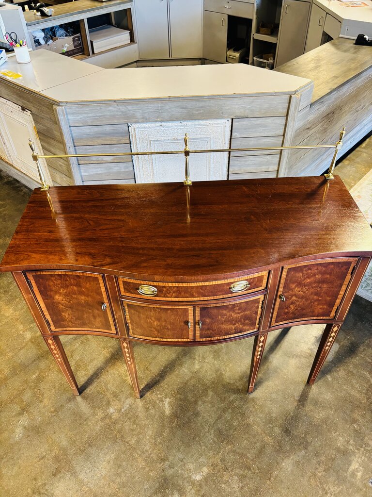 Serpentine Sideboard & Brass Shelving