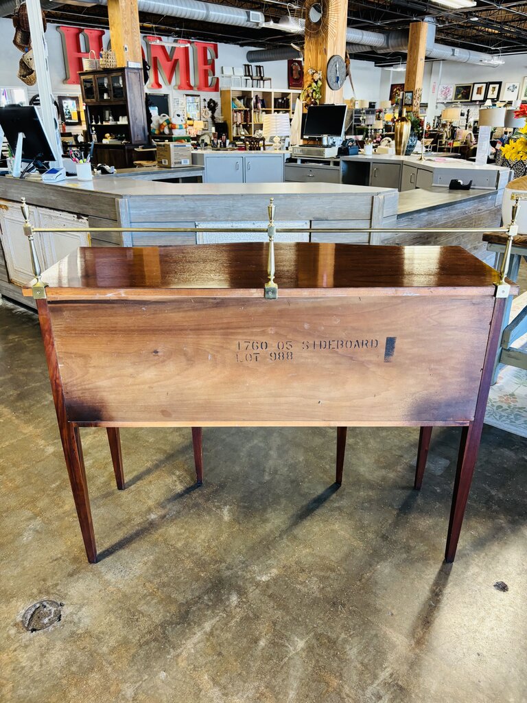 Serpentine Sideboard & Brass Shelving