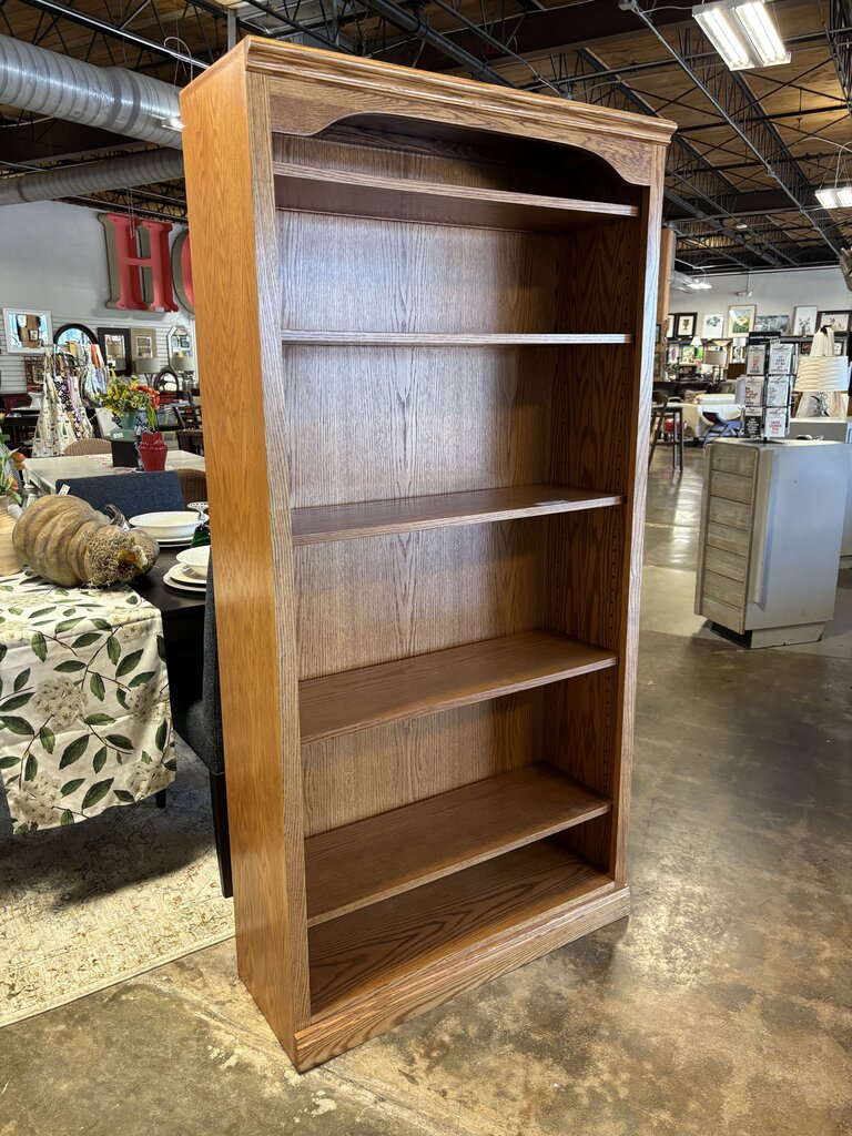 Solid Oak Bookcase Movable Shelves