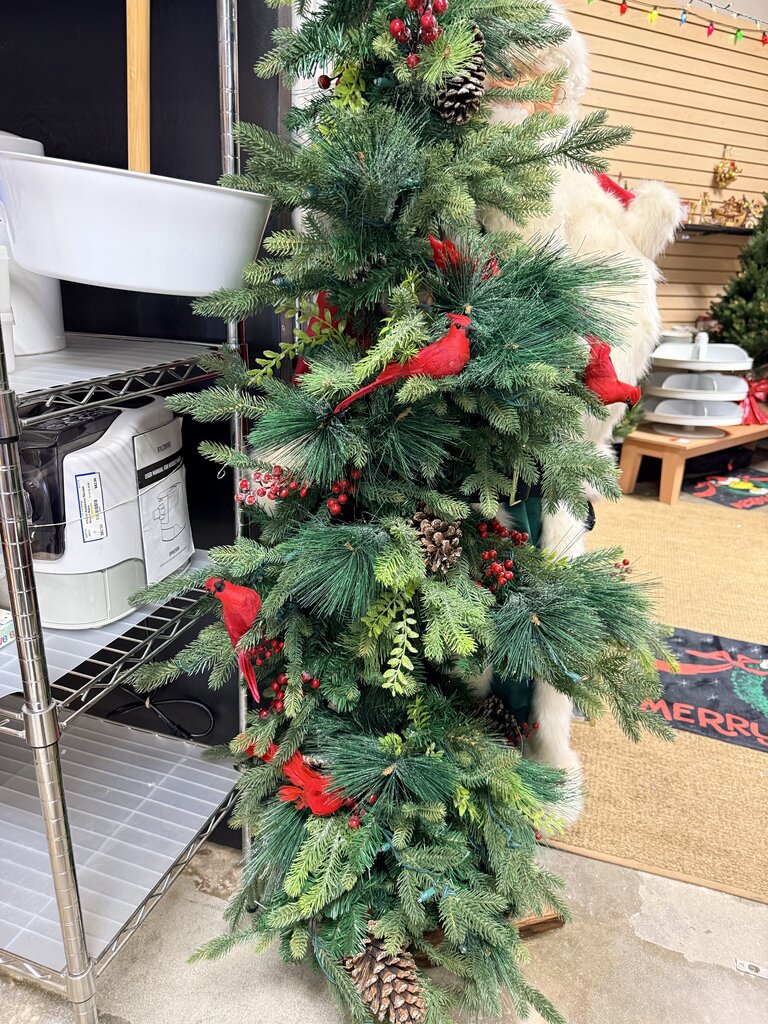 Life Size Santa with Tree, Lantern