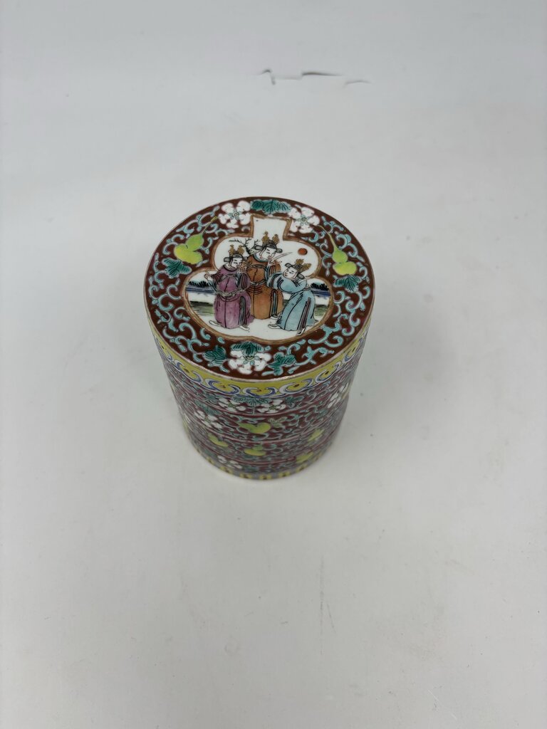 Set of 3 Vintage Chinese Offering Cups/Tea Caddy