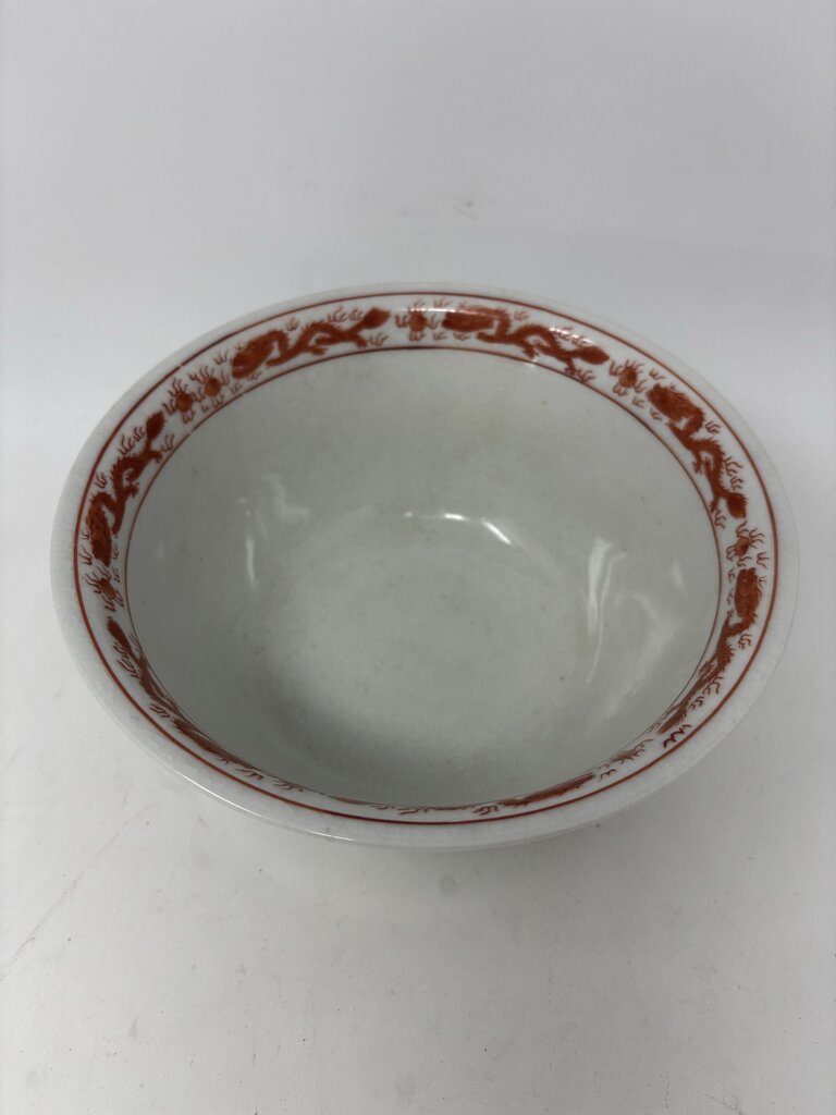Chinese Floral Bowl w Stand
