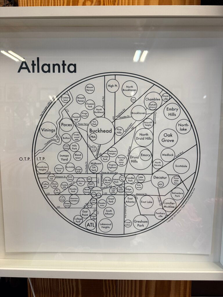 Atlanta Map Framed Artwork