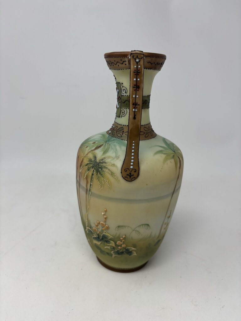 Nippon Raised Enamel Vase (Trees)