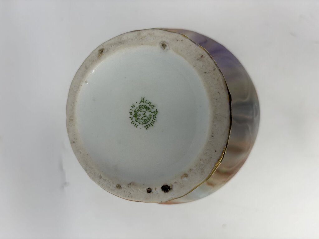 Nippon Raised Enamel Vase (Flowers)