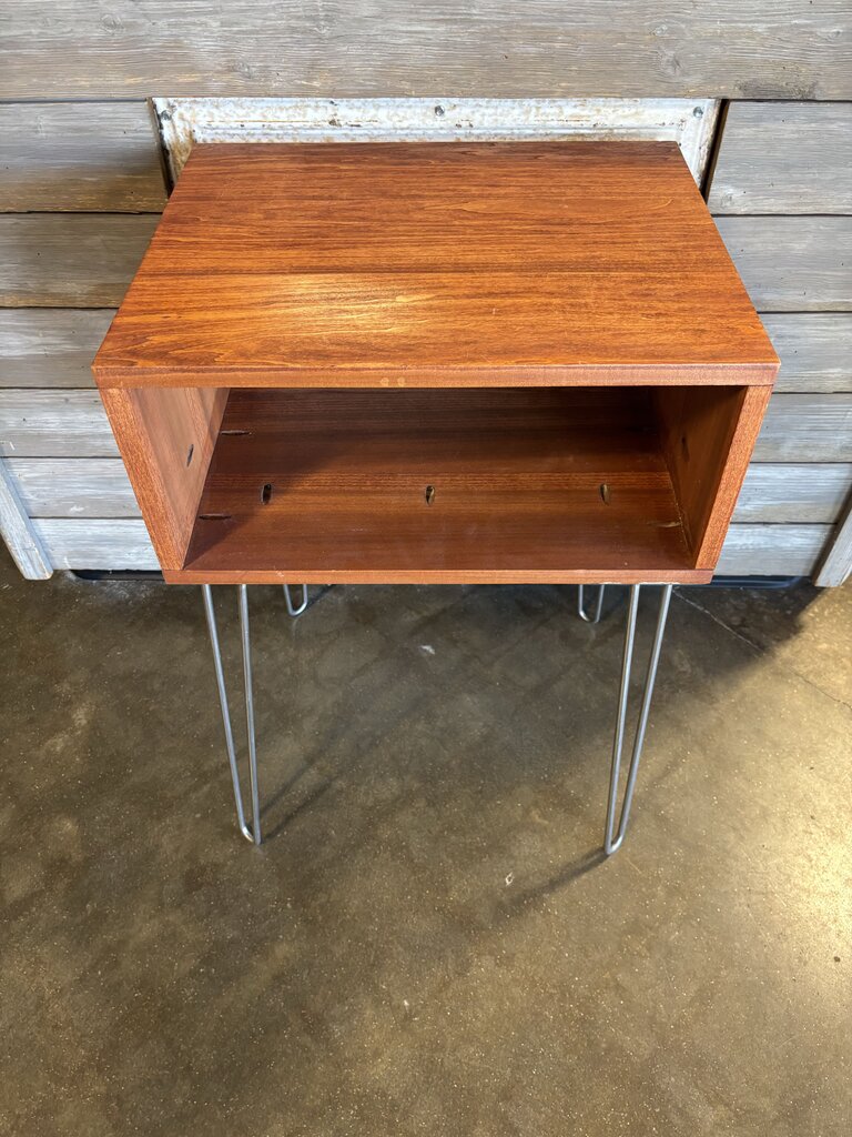 Open Wood Side Table