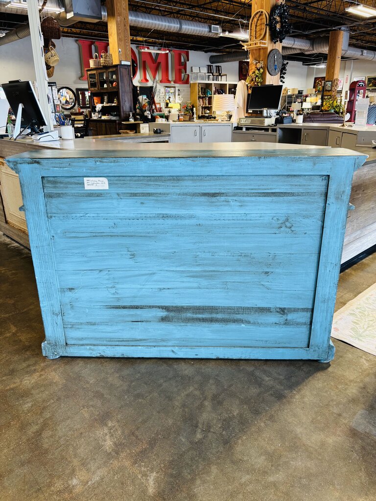 Rustic Blue Entry Cabinet