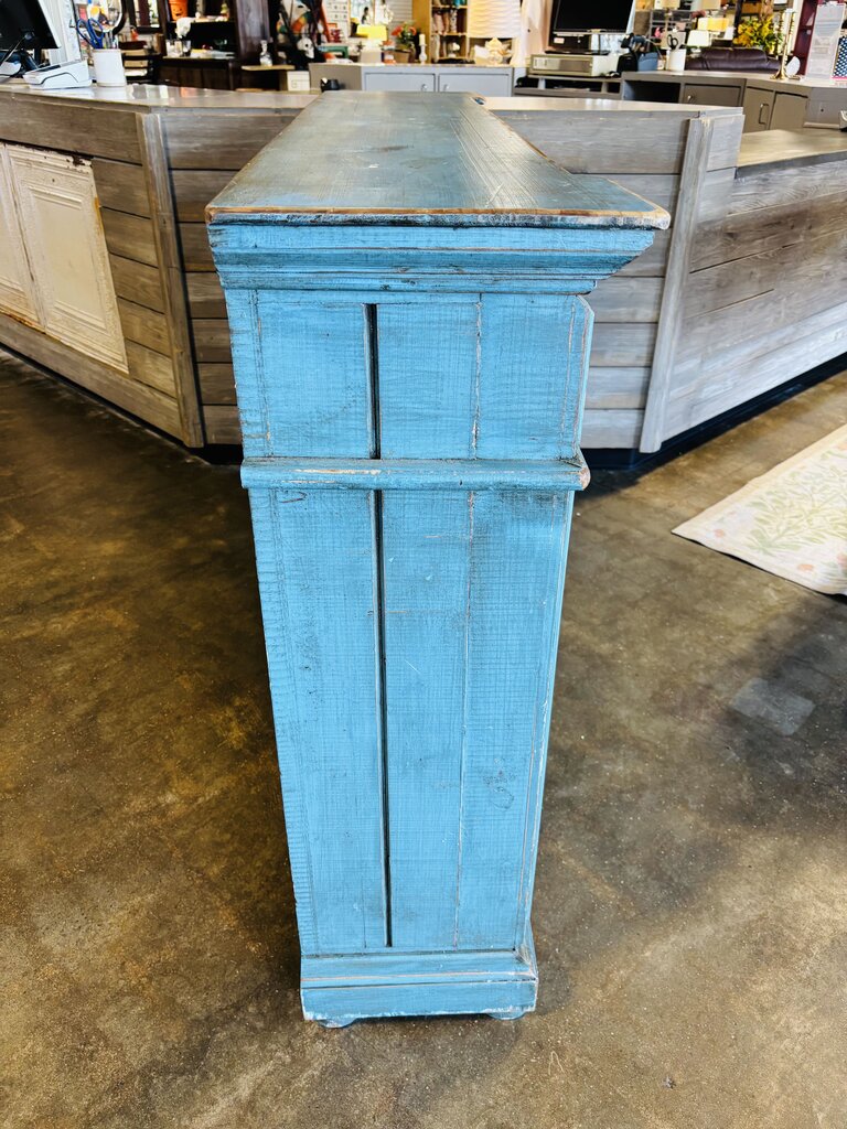 Rustic Blue Entry Cabinet