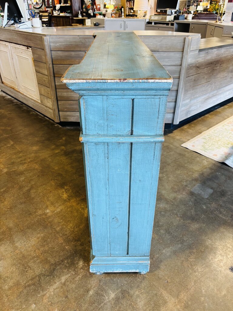 Rustic Blue Entry Cabinet