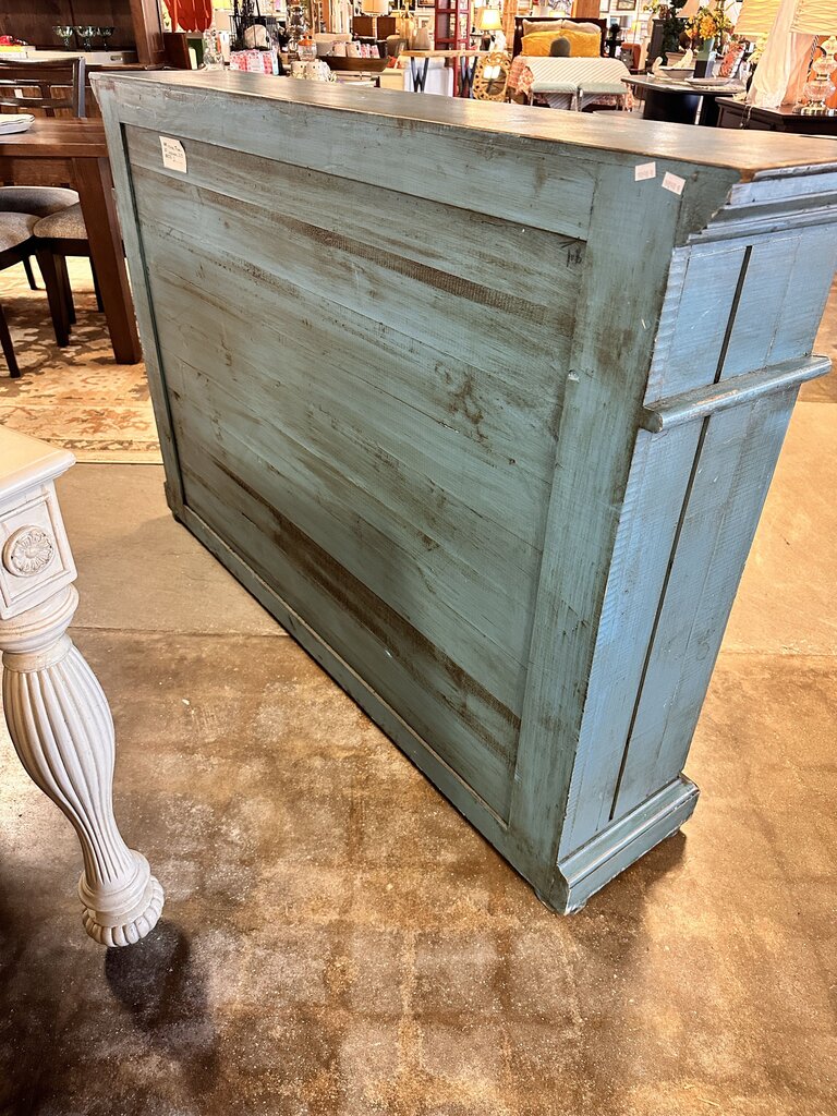 Rustic Blue Entry Cabinet