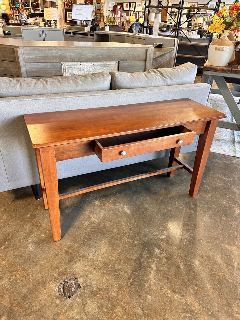 Wood Console Table & Drawer