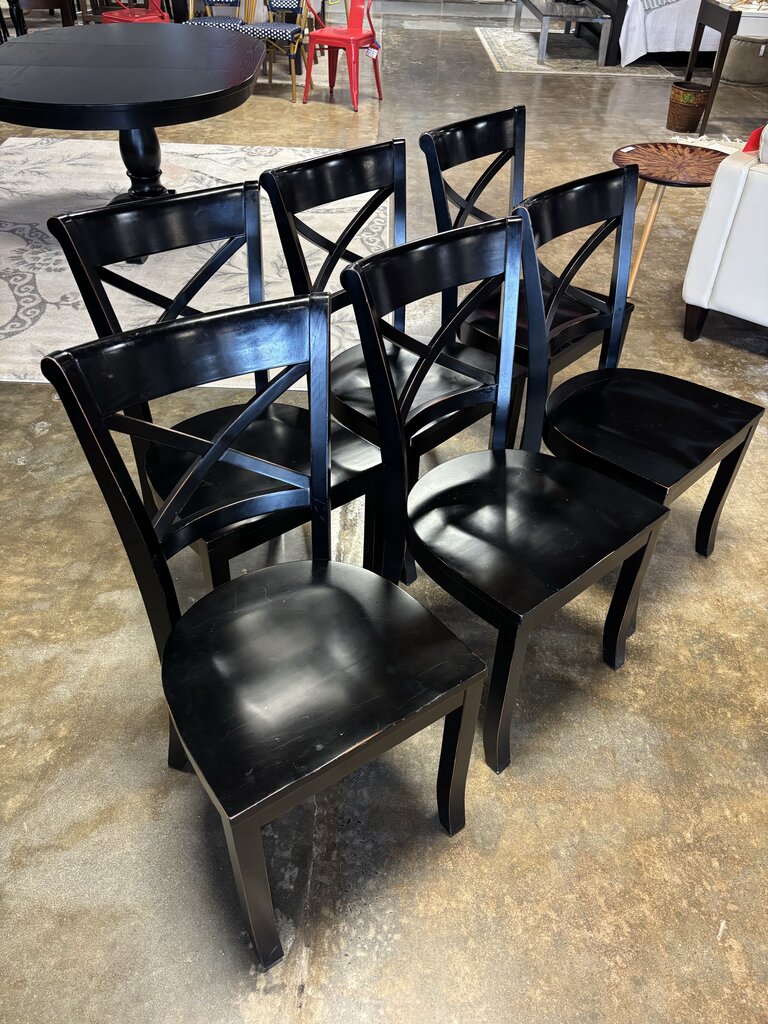 Set 6 Avalon Wood Dining Chairs