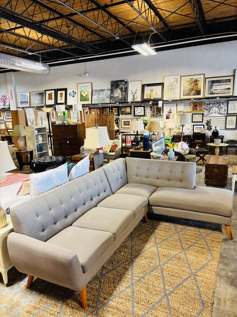 Upholstered 'L' Sectional With Chaise Sofa