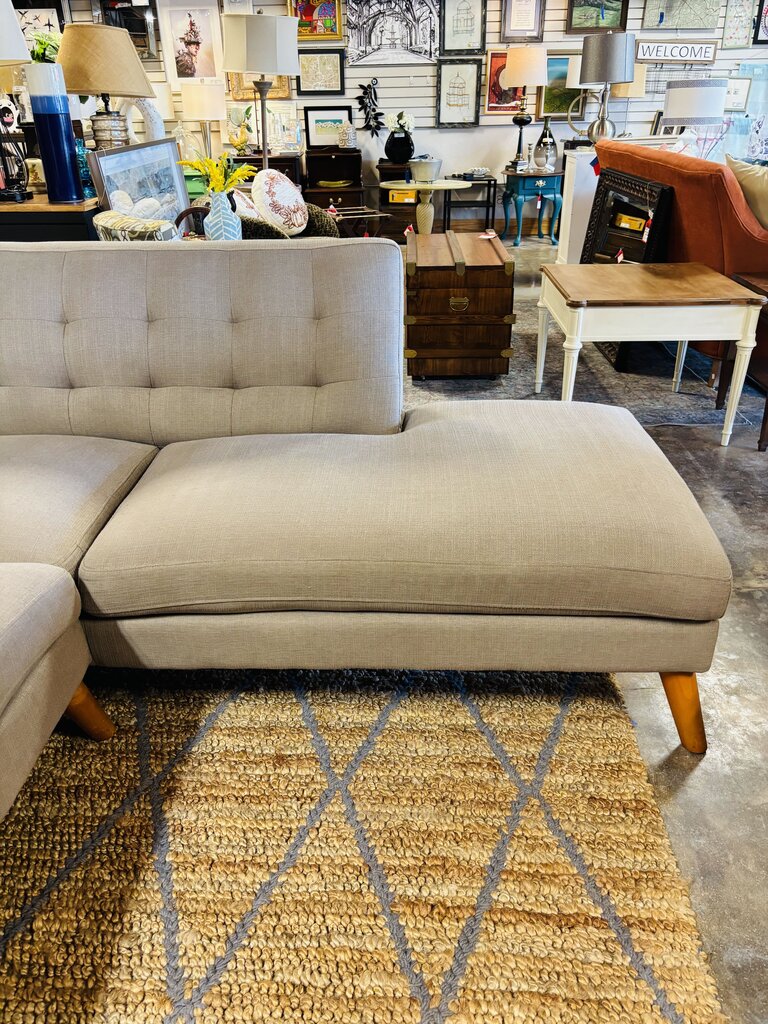 Upholstered 'L' Sectional With Chaise Sofa