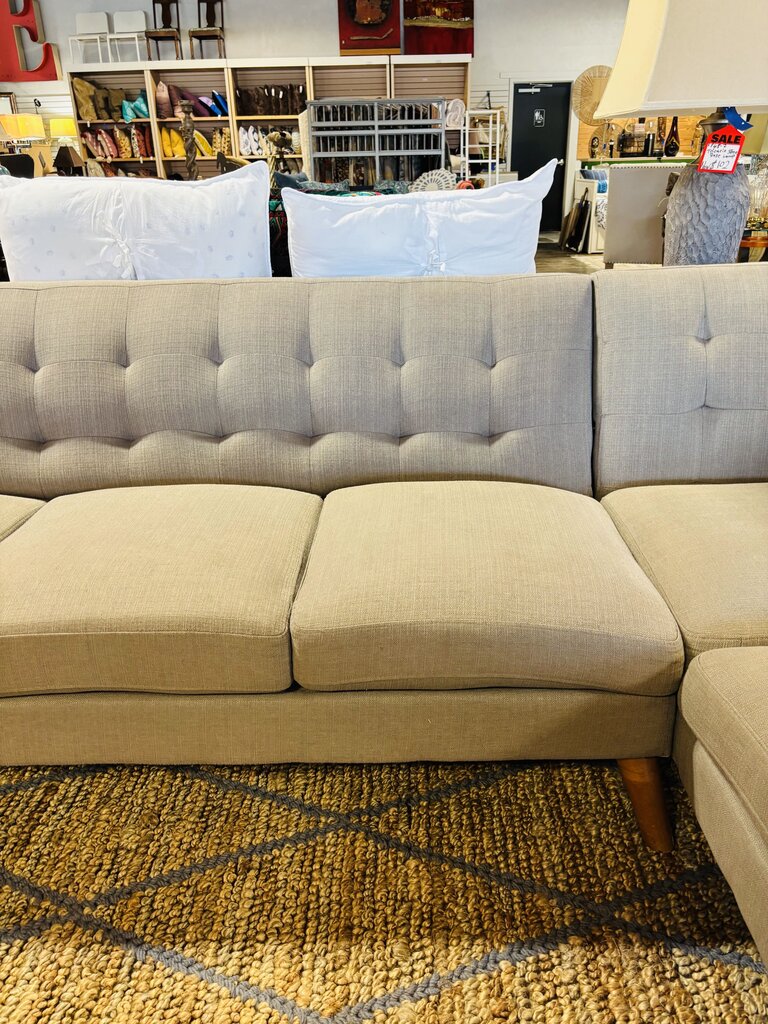 Upholstered 'L' Sectional With Chaise Sofa