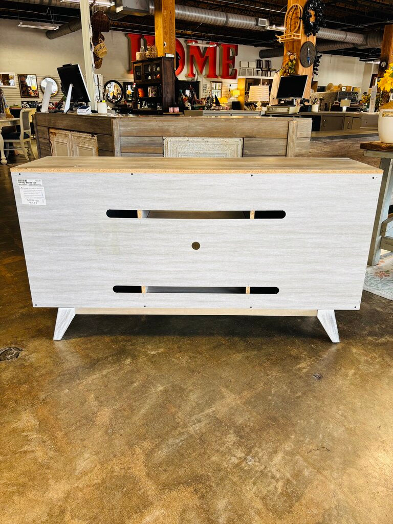 White Washed Media Cabinet
