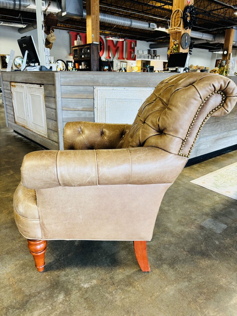 Tufted Leather Club Chair